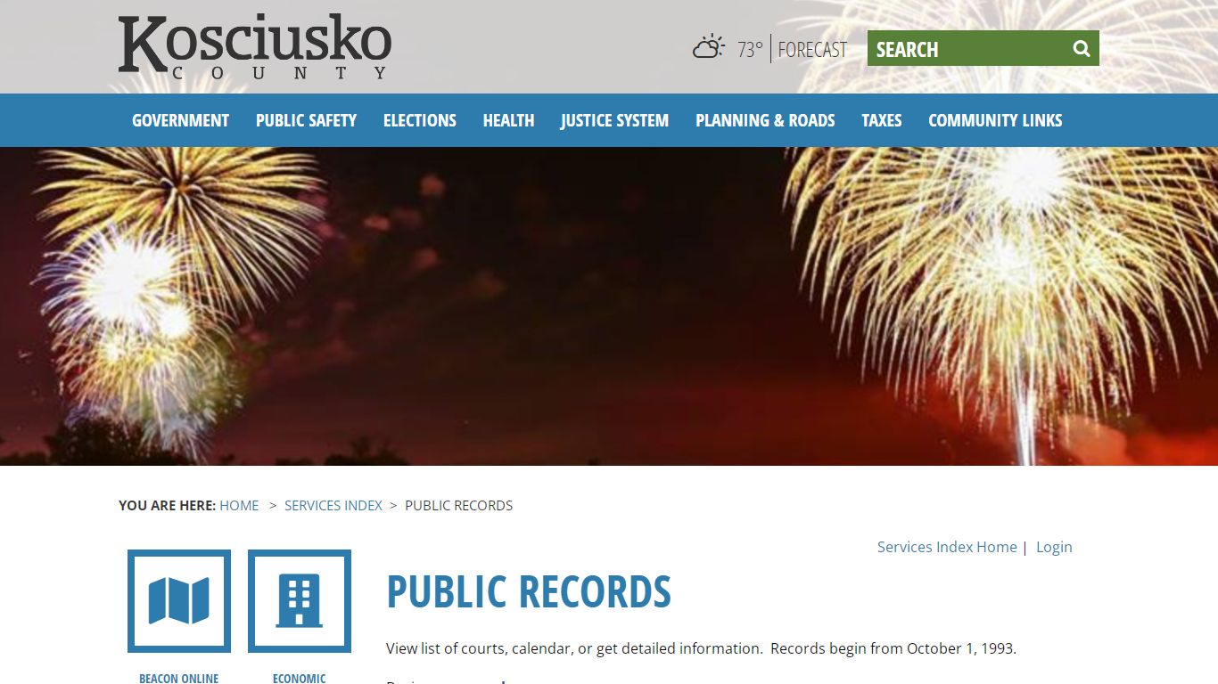 Services Index / Public Records / / Kosciusko County, IN